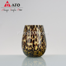 Modelli di leopardo tazza di vetro per la birra da tè al latte